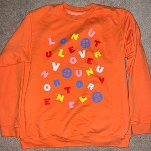 Harry Styles Love on Tour Merch Orange Crewneck